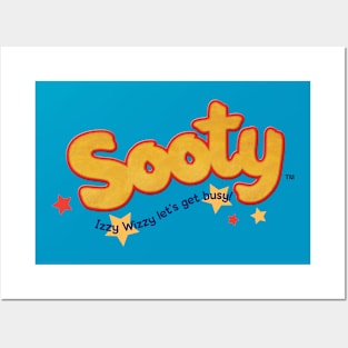 Sooty Text Logo Izzy Wizzy Posters and Art